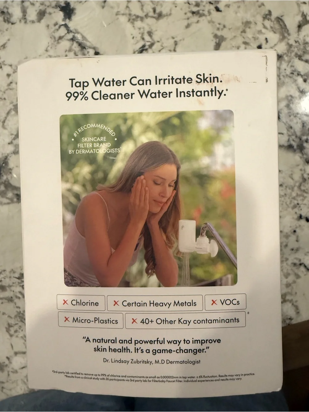 FilterBaby Faucet Filter for Skincare – White
